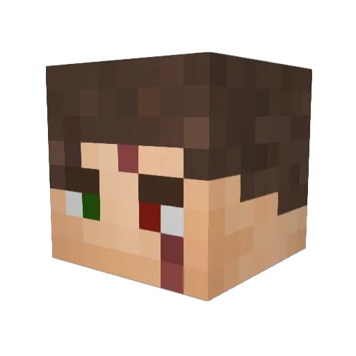 Adriimine Minecraft avatar head, 3D render