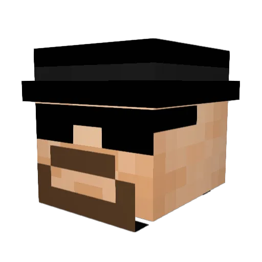 Adrikiz5 Minecraft avatar head, 3D render