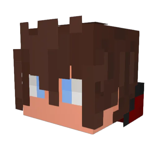 Adrilarian Minecraft avatar head, 3D render