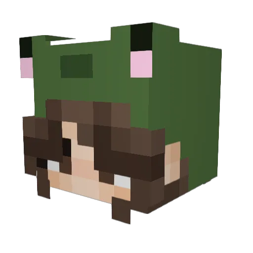 Adrile07 Minecraft avatar head, 3D render