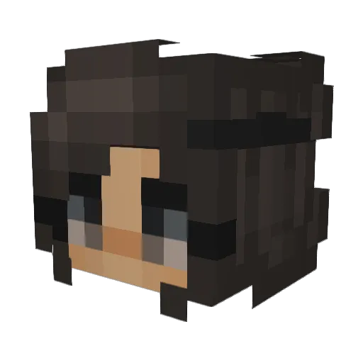 Adrinee Minecraft avatar head, 3D render