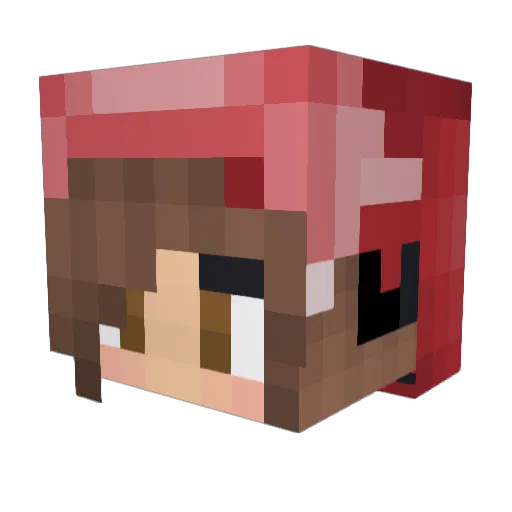Adriqna Minecraft avatar head, 3D render