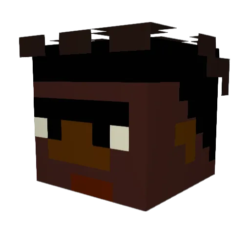 Adriton200 Minecraft avatar head, 3D render