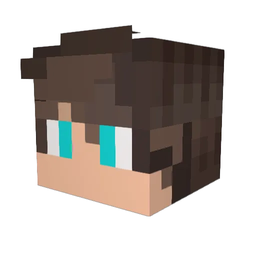 Adrivillar02 Minecraft avatar head, 3D render