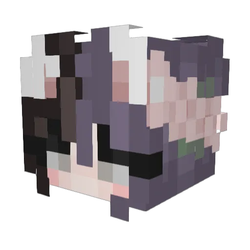 Adriyanna Minecraft avatar head, 3D render