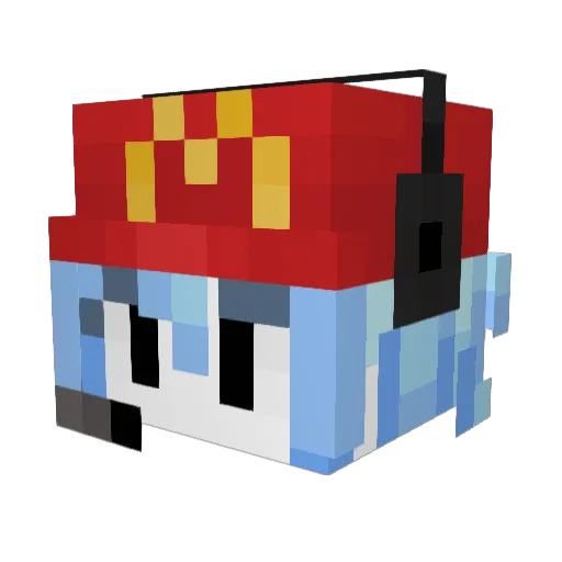 Adrochiro Minecraft avatar head, 3D render