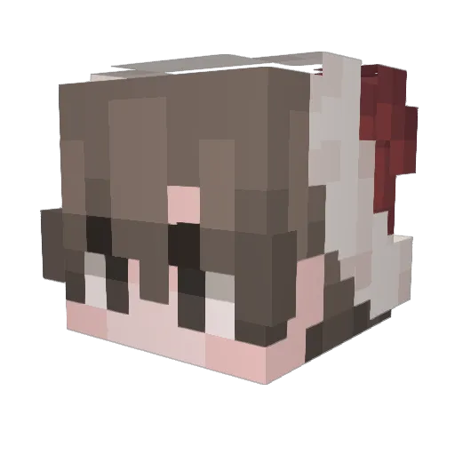 Adrofr Minecraft avatar head, 3D render