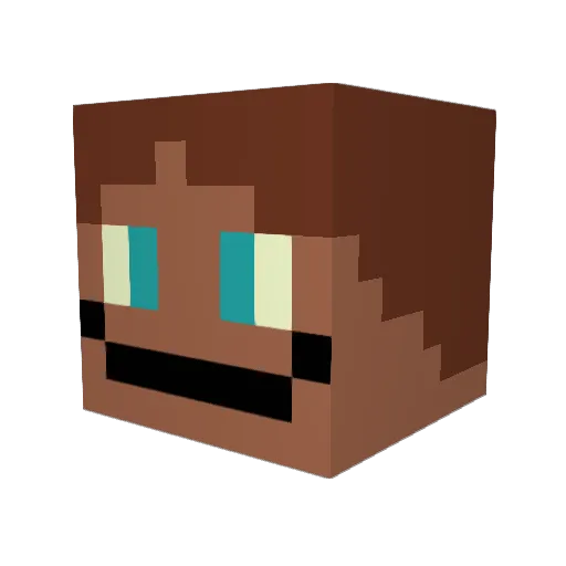 Adrub44 Minecraft avatar head, 3D render