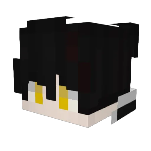 Adruez Minecraft avatar head, 3D render