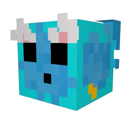 AdrushGamer Minecraft avatar head, 3D render
