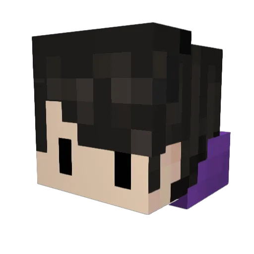 Adrvark Minecraft avatar head, 3D render