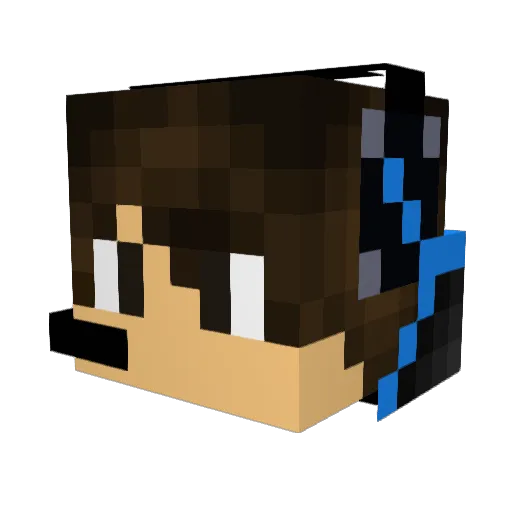 Adry26 Minecraft avatar head, 3D render