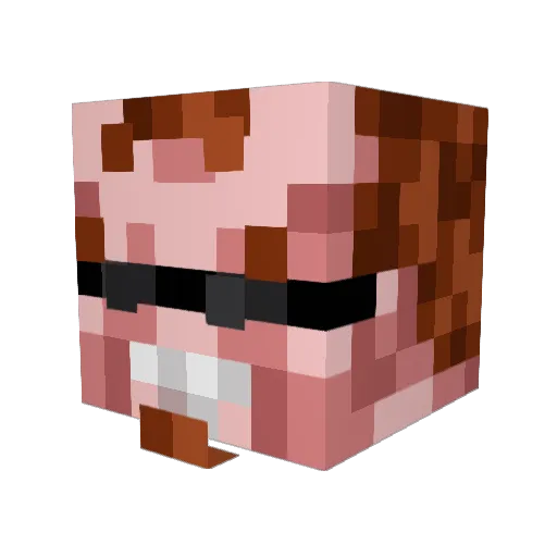 AdryDante Minecraft avatar head, 3D render
