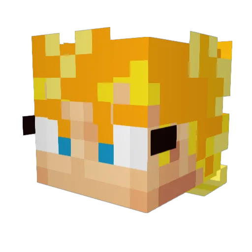 AdryGames Minecraft avatar head, 3D render