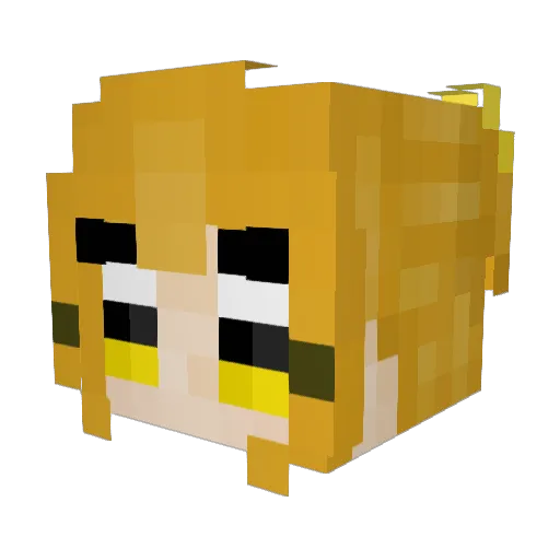 AdryanxMiku Minecraft avatar head, 3D render
