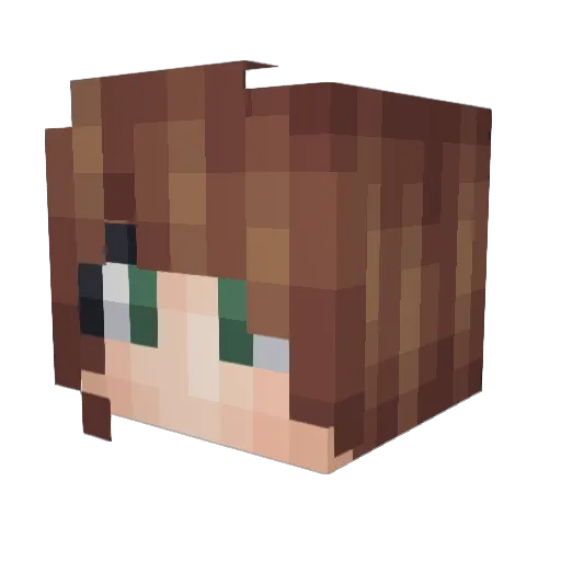 Adryth Minecraft avatar head, 3D render