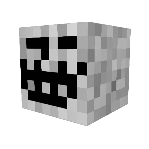 Ads0106 Minecraft avatar head, 3D render