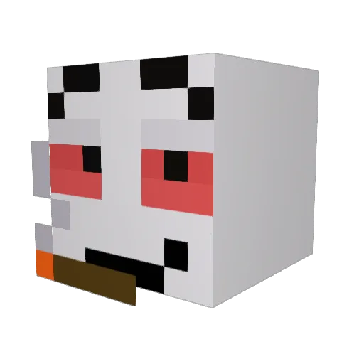 Ads100 Minecraft avatar head, 3D render