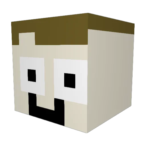 Ads752472 Minecraft avatar head, 3D render