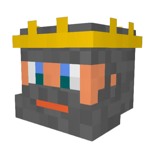 Adthegreat Minecraft avatar head, 3D render