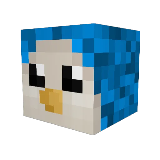AduKoT Minecraft avatar head, 3D render