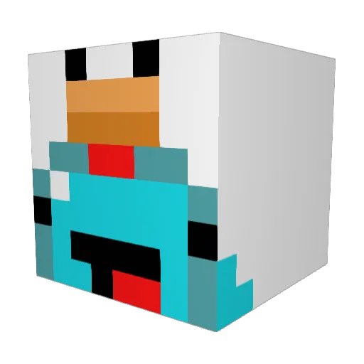 AdubsFTW Minecraft avatar head, 3D render