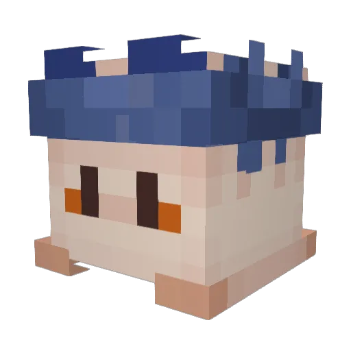 Adukin Minecraft avatar head, 3D render