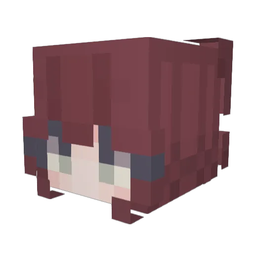 Adulator Minecraft avatar head, 3D render
