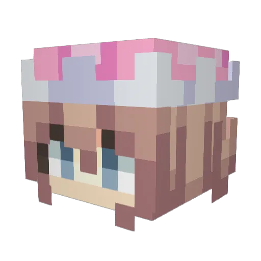 Adulys Minecraft avatar head, 3D render