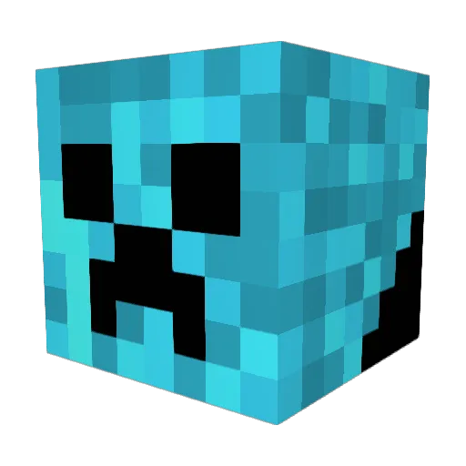 AdumMLG Minecraft avatar head, 3D render