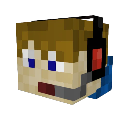 Adusappler Minecraft avatar head, 3D render