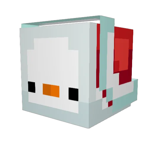 Aduttt Minecraft avatar head, 3D render