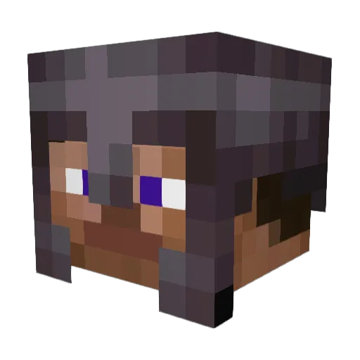 AdvancedPlayer Minecraft avatar head, 3D render