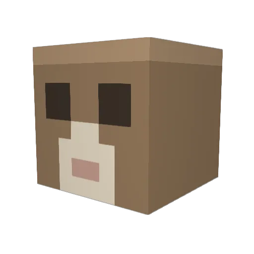 AdventureDad_42 Minecraft avatar head, 3D render
