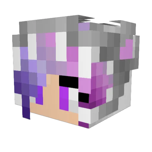 AdventureFlower Minecraft avatar head, 3D render