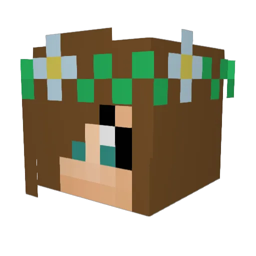 AdventureNat Minecraft avatar head, 3D render
