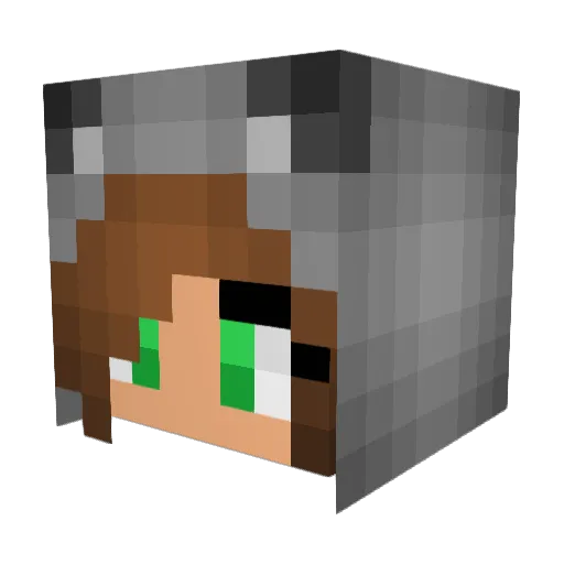Adventure_Girl Minecraft avatar head, 3D render