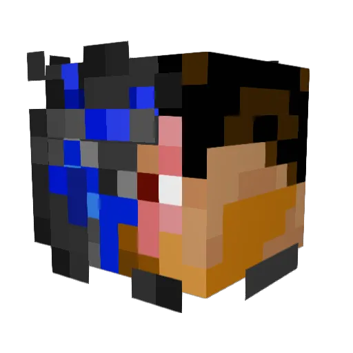 Adventure_x Minecraft avatar head, 3D render