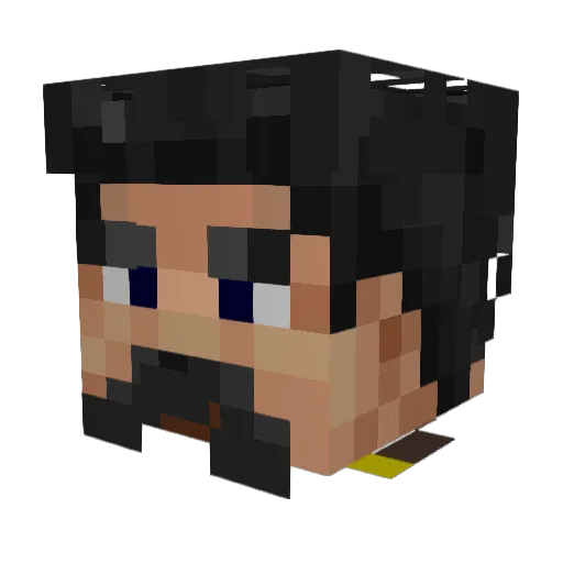 Adventureman_98 Minecraft avatar head, 3D render
