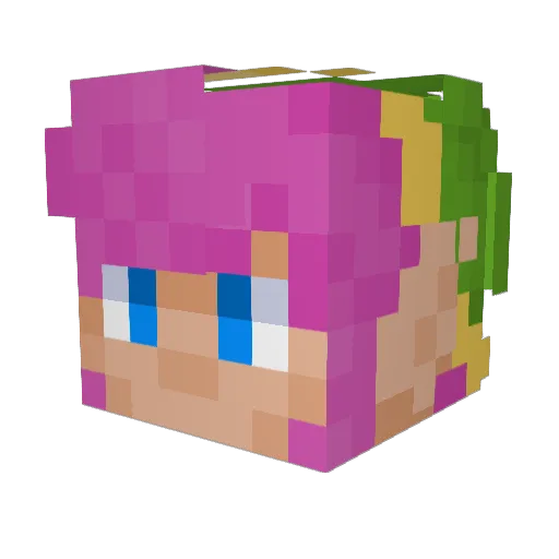 AdventurerMite Minecraft avatar head, 3D render