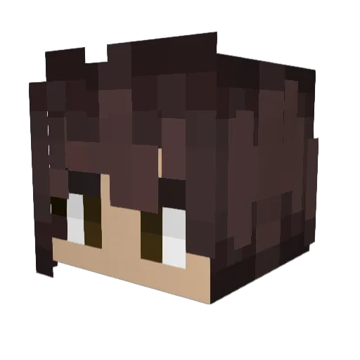 AdventurerMum Minecraft avatar head, 3D render