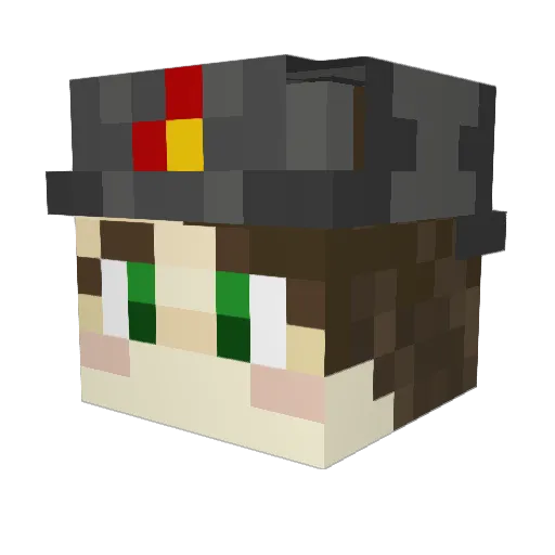 Adventuretrav Minecraft avatar head, 3D render