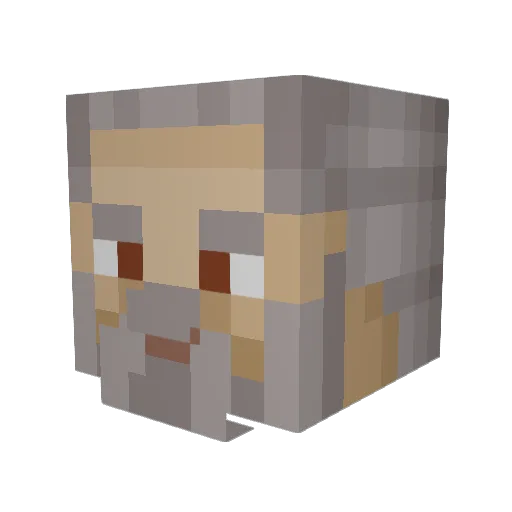 Adversing Minecraft avatar head, 3D render
