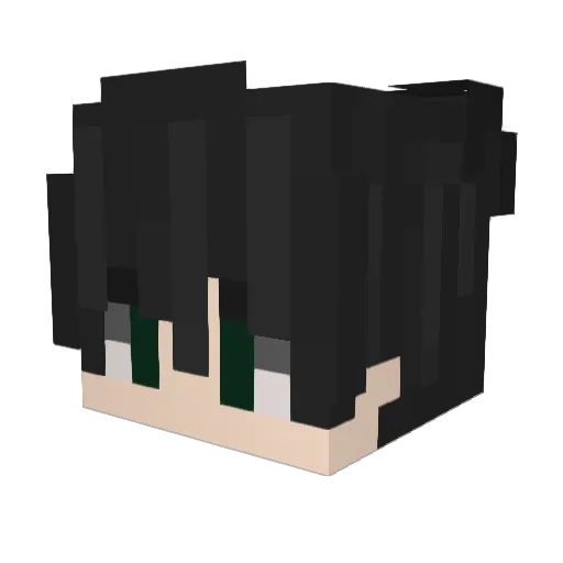 Advertisement_ Minecraft avatar head, 3D render