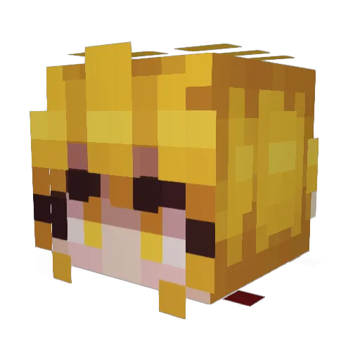 Advigen Minecraft avatar head, 3D render