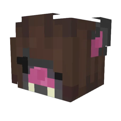 Advrse Minecraft avatar head, 3D render