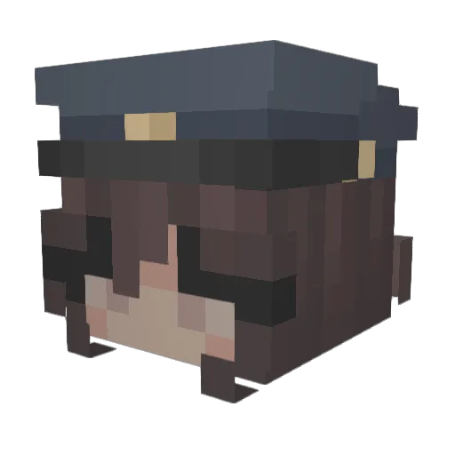 Adwang Minecraft avatar head, 3D render