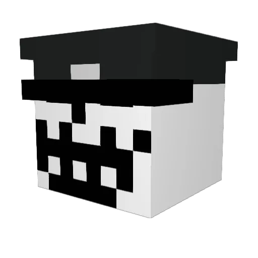 Adxmya Minecraft avatar head, 3D render