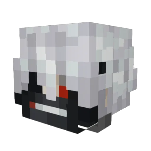 Adyuve Minecraft avatar head, 3D render