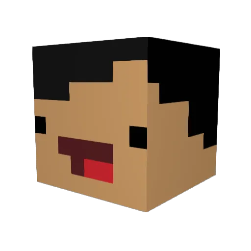 Adz1357 Minecraft avatar head, 3D render